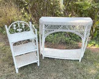 Assorted Wicker Tables