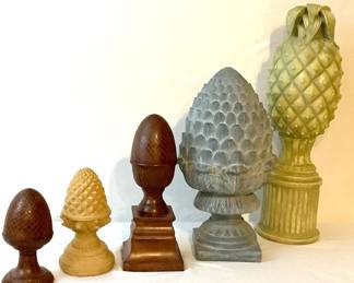 Assorted Ceramic Wooden Filials