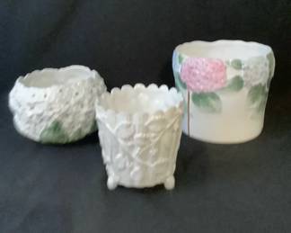 White Vegetation Vases