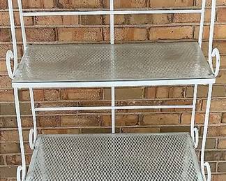 Bakers Rack With Glass Shelves