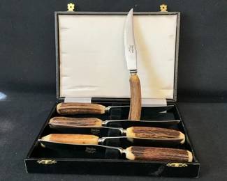 Neiman Marcus Stag Horn Steak Knives