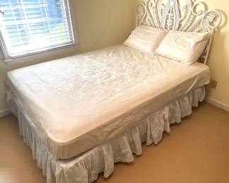 White Wicker Bed Frame And More