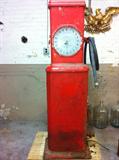 Martin & Schwartz gasoline pump with clock dial style gauge (Buffalo, NY mfg)