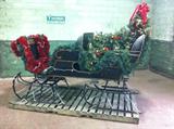 Two Seat open Sleigh decorated for Santa  SOLD