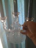 Rosepoint tiered candelabara (pair)