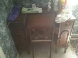 Vintage desk with fold out leaf, drawers on both sides