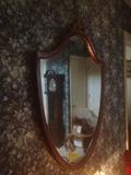 Shield style vintage mirror