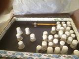 Collection of porcelain thimbles -- Royal Family themed