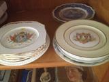 Several generations coronation plates