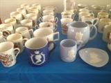 Royal Family memorabilia in cups, mugs trays
