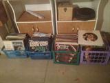 Collection of 78 and 33.3 records (Elvis among others -- no Beatles)