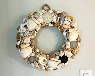natural assorted seashell wreath