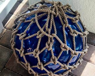 Fisherman's Vibrant Blue Sea Glass Float