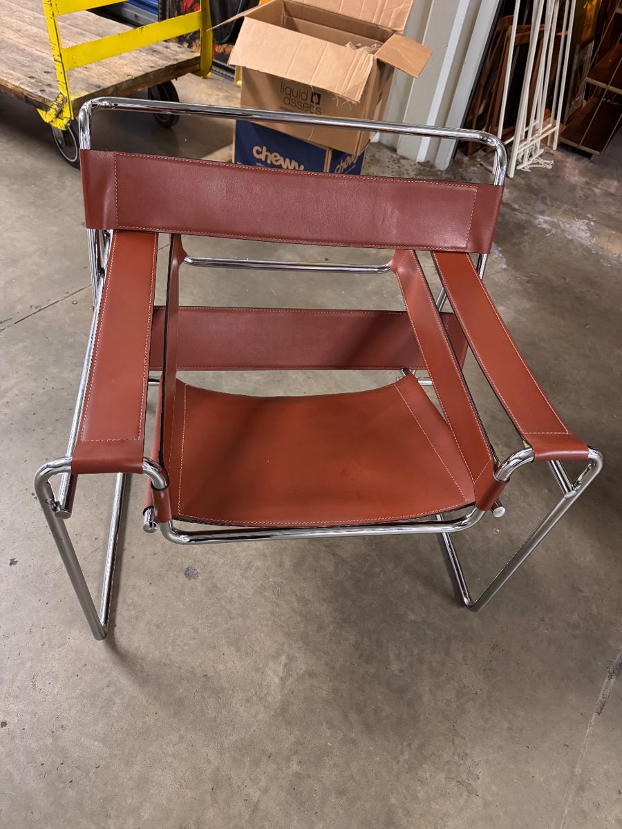 Wassily style chair. Has a few issues but is in overall great shape.