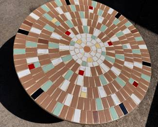 Mid-Century Mosaic Tile Table