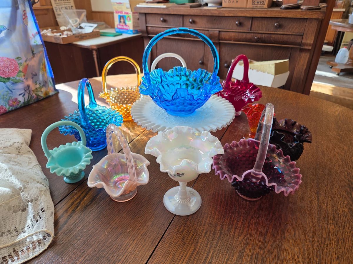 Vintage Fenton Art glass Baskets!