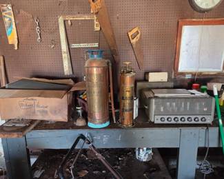 Dukane Amps and old Fire extinguishers