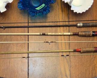 Misc Fly Fishing Rods, one is square shaped.