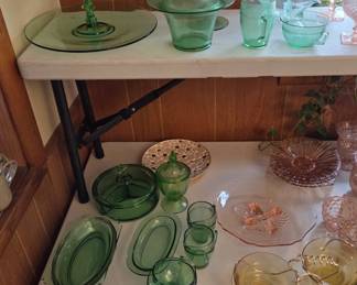 Vintage Uranium glass and it all glows too!