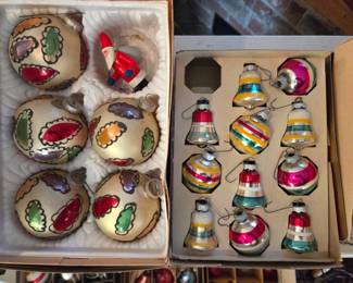 More colorful vintage Christmas Ornaments.