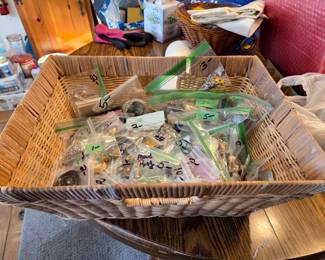 Vintage Costume Jewelry & Watches, Basket full!