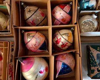 More colorful vintage Christmas Ornaments.