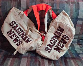 Vintage Saginaw Newspaper Double carrier.