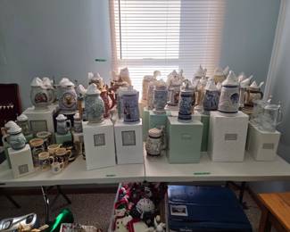 New old stock in original boxes, Avon Steins.