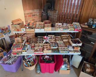Lots of Vintage Christmas Ornaments & Lights and more!