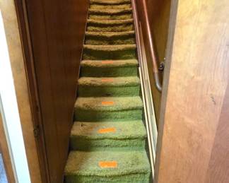 These are the Narrow Stairs & steps up to the second floor. Please be very careful going up and down and make sure to use the wall side handrails.