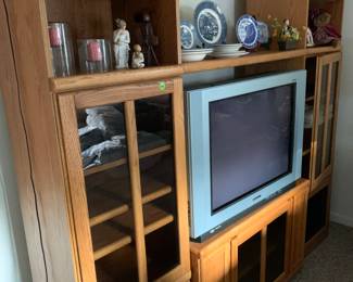 Entertainment center and box TV, and decor