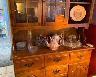 Curio cabinet, China cabinet, hutch, and decor