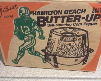 Hamilton Beach "Butter-Up" Self Buttering Corn Popper - Joe Namath Model