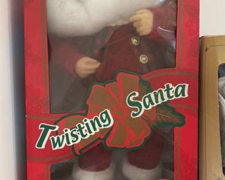 Twisting Santa Animated Christmas Figure
