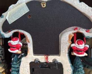 Christmas Village Scene with Santa and Snowmen