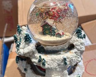 Musical Snow Globe with Christmas Village Scene