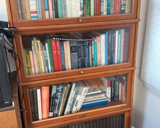 Wooden Bookcase with Glass Doors