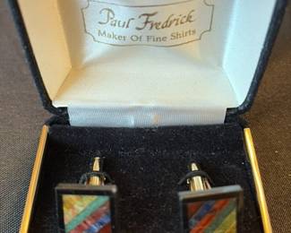 Paul Frederick Inlaid Stone Cufflinks