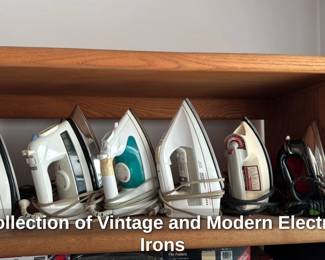 Collection of Vintage and Modern Electric Irons