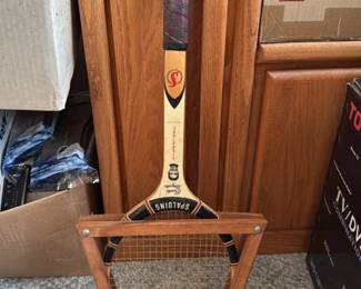 Vintage Spalding World Contender tennis racquet with press frame