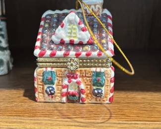 Musical Gingerbread House Trinket Box Ornament
