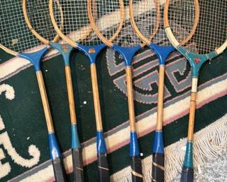 Vintage Badminton Rackets Set