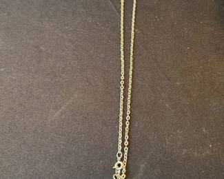 Gold Tone Enamel Cross Pendant Necklace