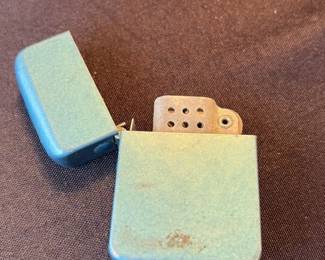 Vintage Zippo Lighter - Turquoise
