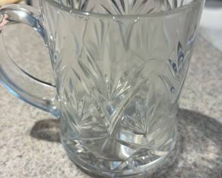 Crystal Glass with Starburst Pattern