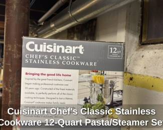 Cuisinart Chef's Classic Stainless Cookware 12 Quart Pasta Steamer Set