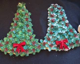 Vintage Christmas Holly Bell Decorations