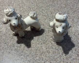 Vintage Ceramic Poodle Figurines
