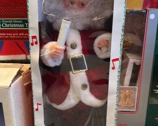 24" Animated Santa Claus Figure with Motions, Candlelight and 18 Harmonic Christmas Tunes