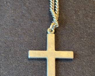 Silver Cross Pendant Necklace